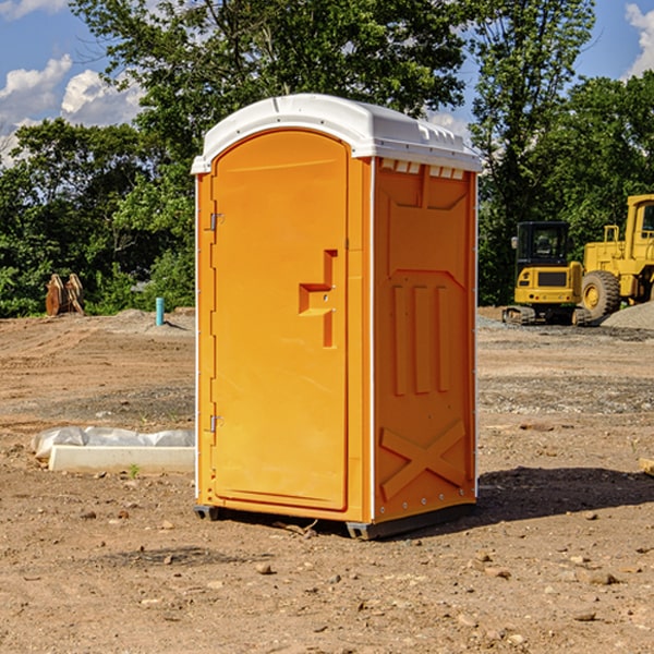 how often are the porta potties cleaned and serviced during a rental period in Havre